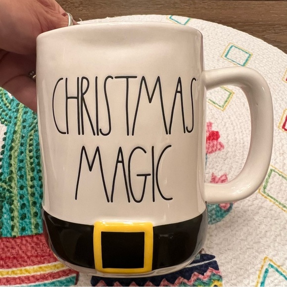 Rae Dunn CHRISTMAS MAGIC Mug Buckle Belt, RARE mug - Picture 3 of 9